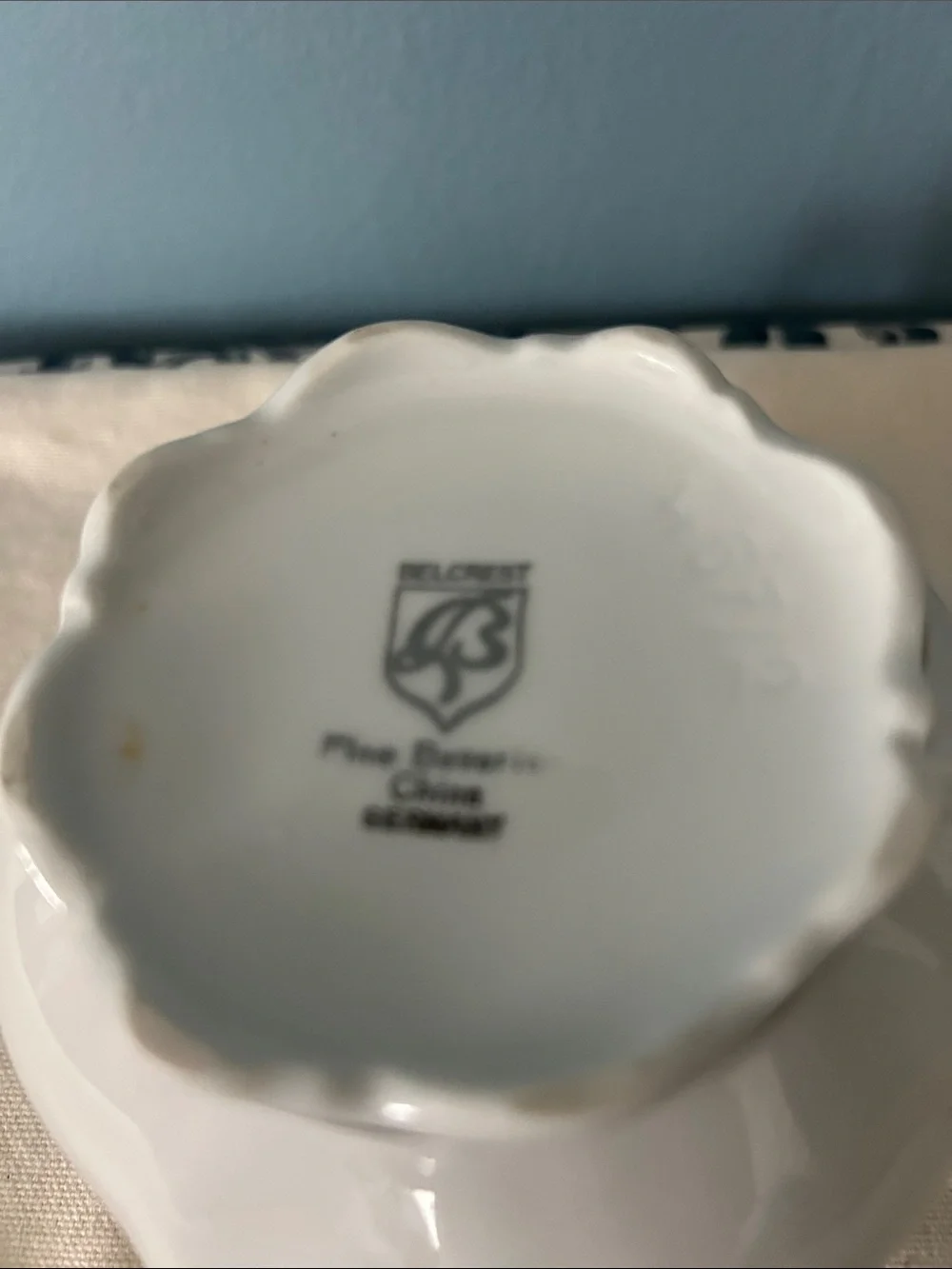 Bevaria Platinum White Porcelain Sugar Bowl & Silver Floral Trim Lid
